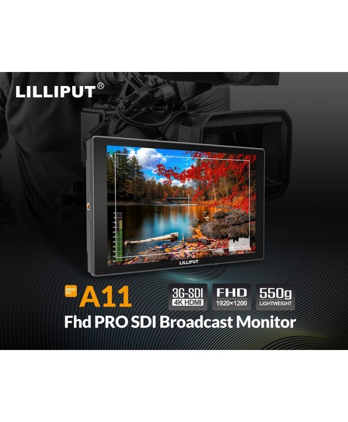 Lilliput 10.1" A11 4K HDMI & 3G-SDI Monitor with L-Series Battery Plate