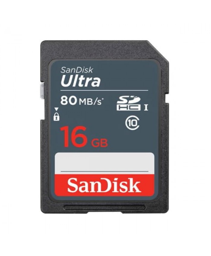 SanDisk 16GB Ultra UHS-I SDHC Memory Card Class 10