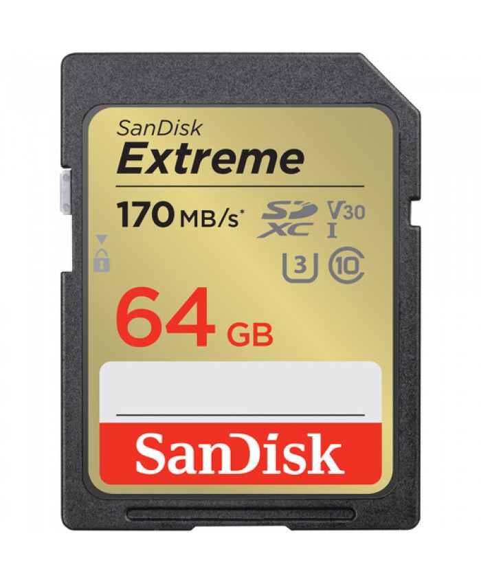 SanDisk 64GB Extreme 170MB UHS-I SDXC Memory Card