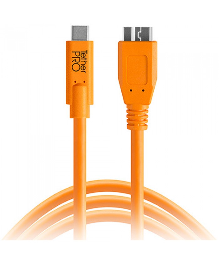 Tether Tools TetherPro USB Type-C Male to Micro-USB 3.0 Type-B Male Cable 4.6m CUC3315-ORG